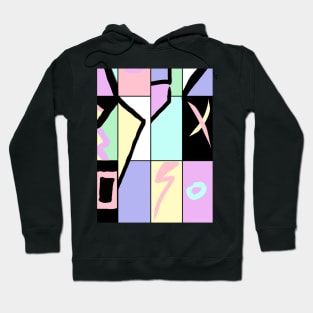 80s Retro Colorblock Pastel Ugly Sweater Hoodie